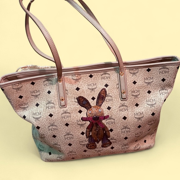 MCM Handbags - Authentic Rare MCM Special Edition Anya Leather Tote w/Bunny Design Front & Back